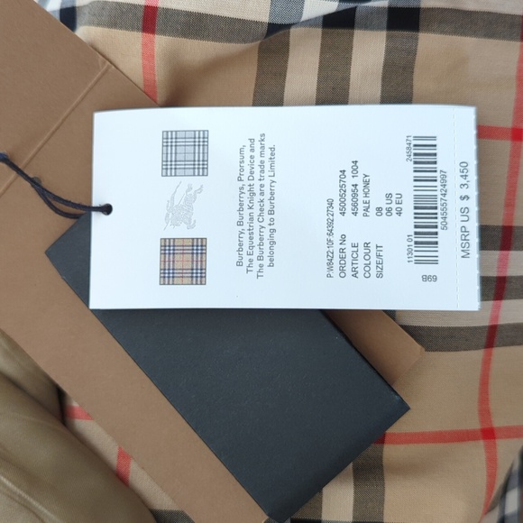 Burberry Runway Collection Pale Honey Scarf-Layer Trench Coat Size 6 - Picture 15 of 17